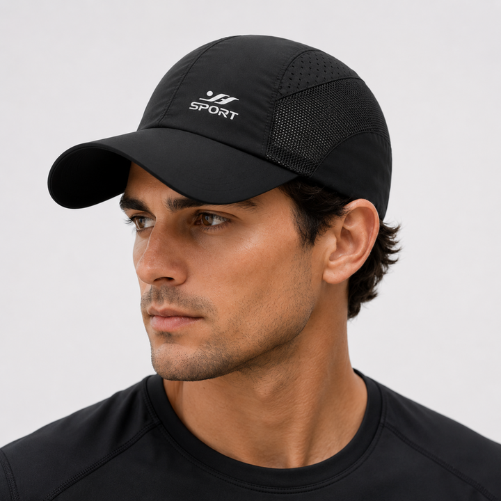 UV-Schutz Atmungsaktive Baseballkappe mit Mesh-Seiten und Schnallenverschluss