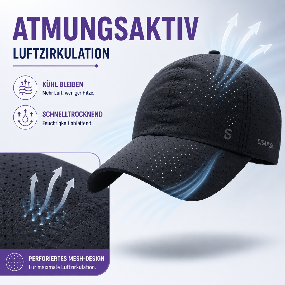 Leichte Perforierte Baseballkappe mit Mesh-Seiten, Atmungsaktiv