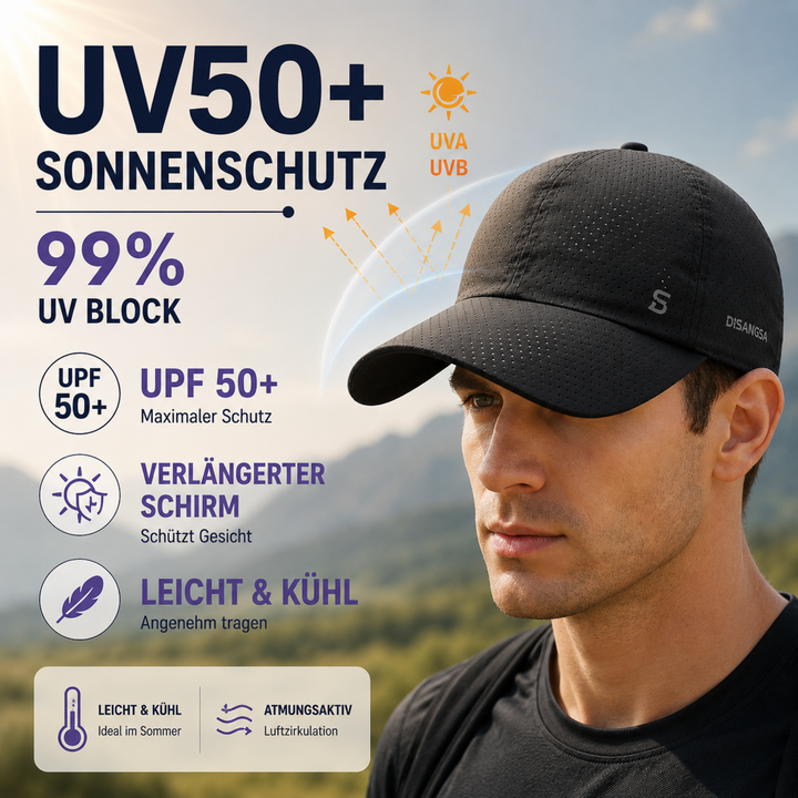 Leichte Perforierte Baseballkappe mit Mesh-Seiten, Atmungsaktiv