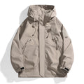 Damen wasserdichte Outdoor-Jacke mit verstellbarer Kapuze und atmungsaktiven Einsätzen