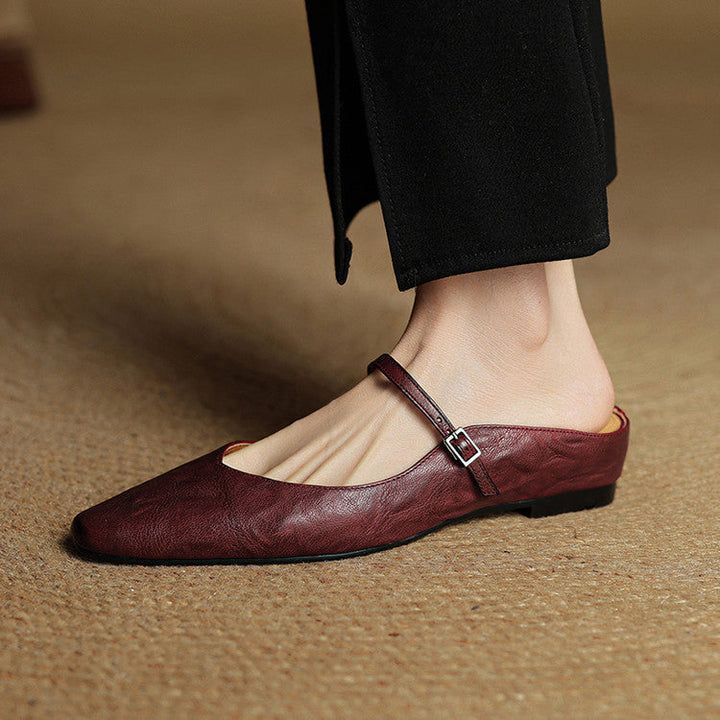 Damen Slipper aus Echtem Leder