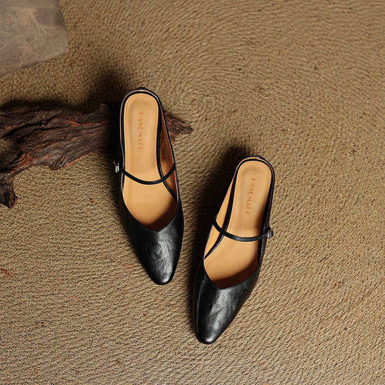 Damen Slipper aus Echtem Leder