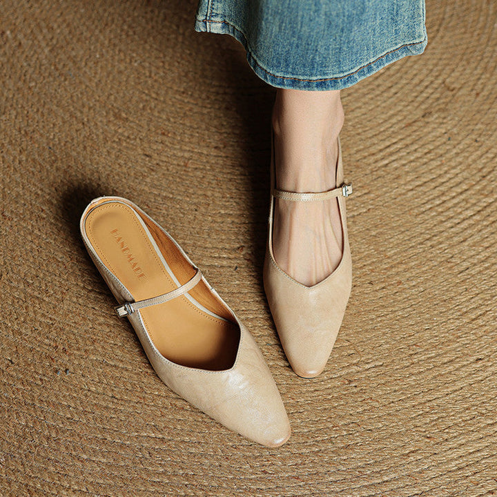 Damen Slipper aus Echtem Leder