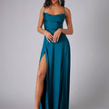 Elegantes Seiden Maxikleid Damen