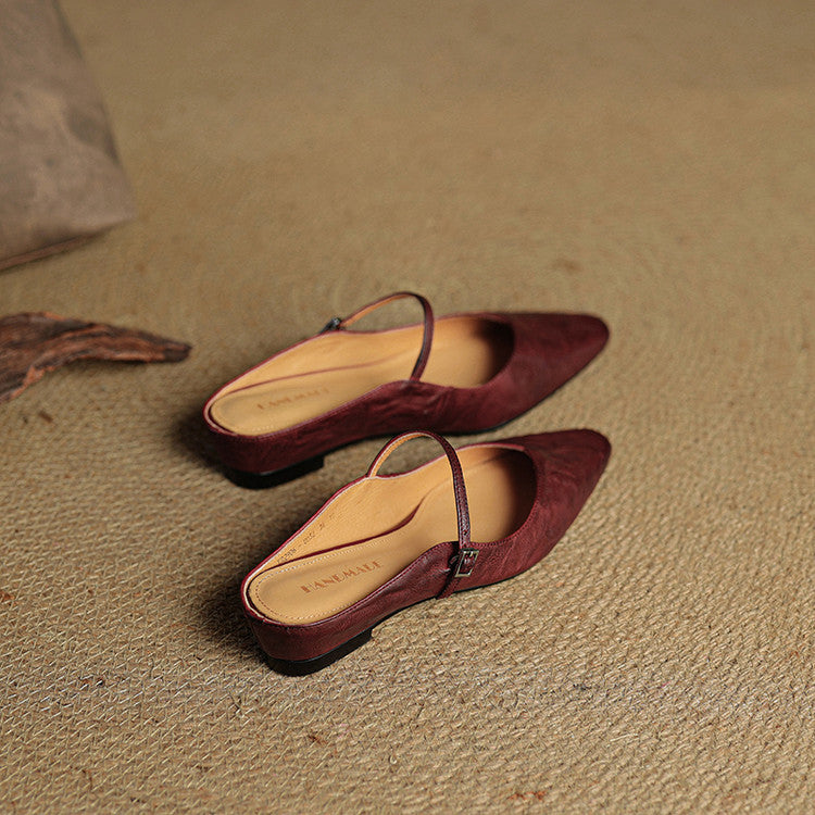 Damen Slipper aus Echtem Leder