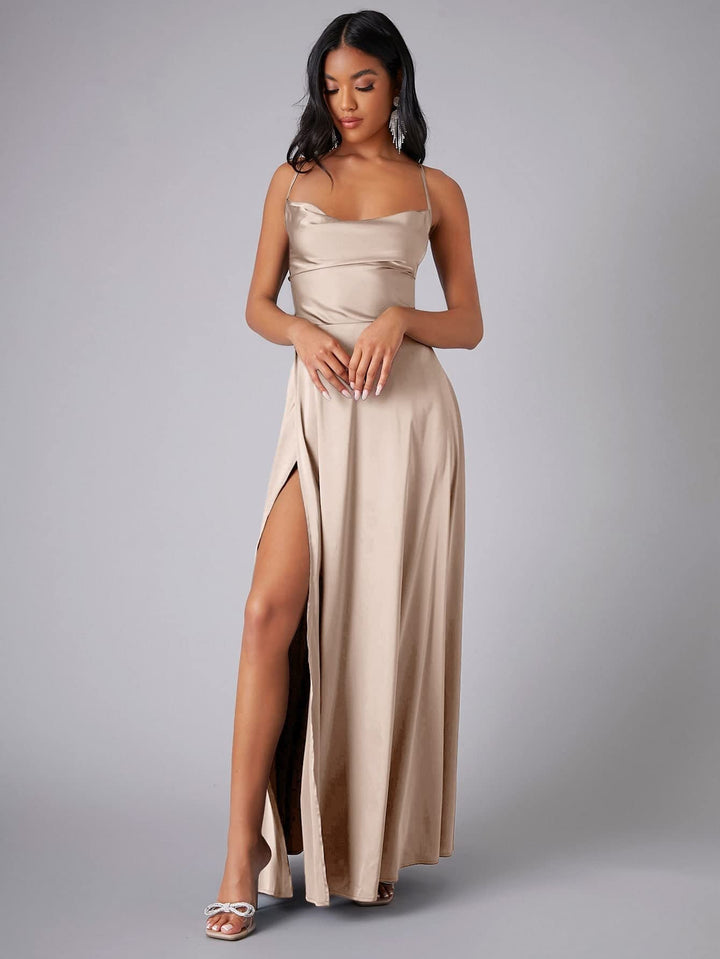 Elegantes Seiden Maxikleid Damen