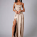 Elegantes Seiden Maxikleid Damen