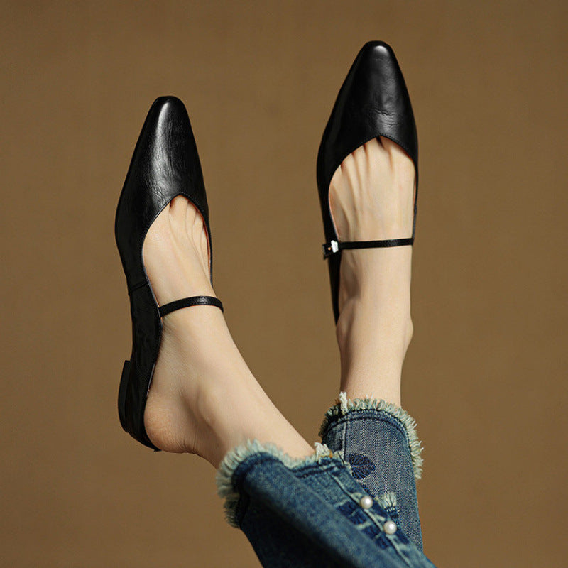 Damen Slipper aus Echtem Leder