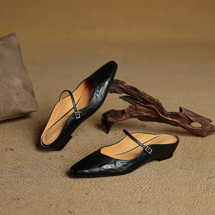 Damen Slipper aus Echtem Leder