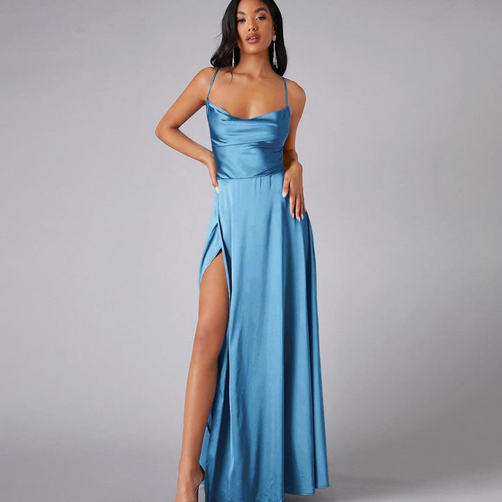 Elegantes Seiden Maxikleid Damen