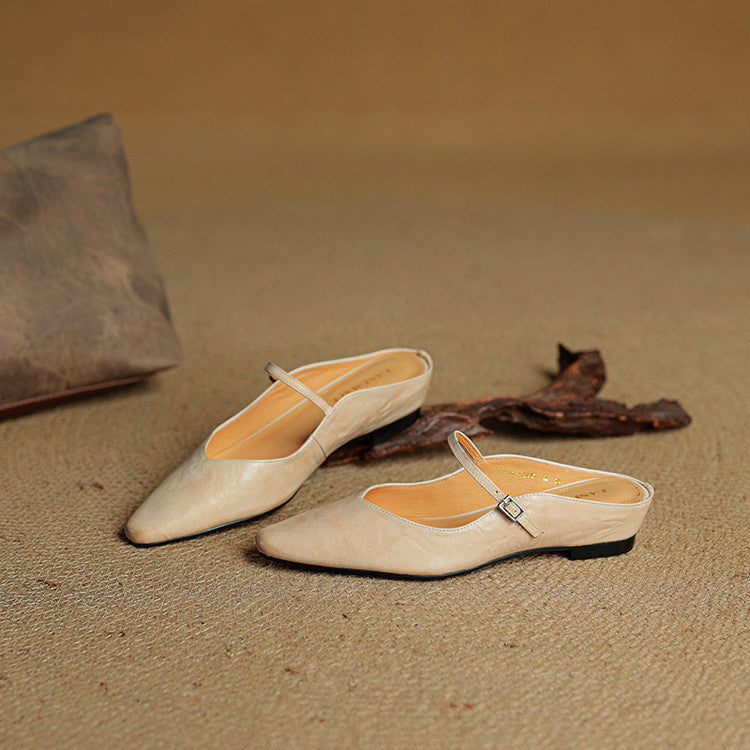 Damen Slipper aus Echtem Leder