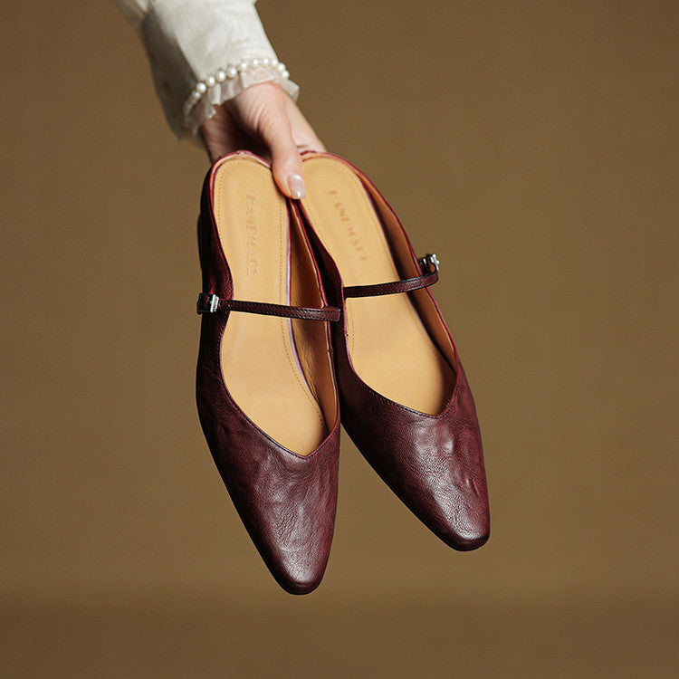 Damen Slipper aus Echtem Leder
