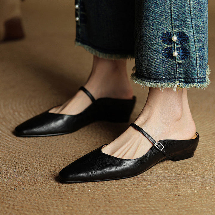 Damen Slipper aus Echtem Leder