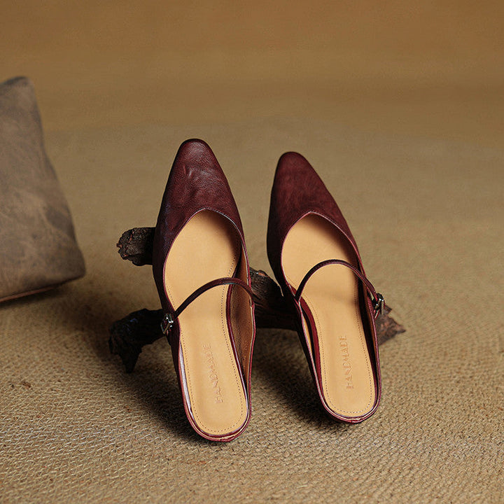 Damen Slipper aus Echtem Leder