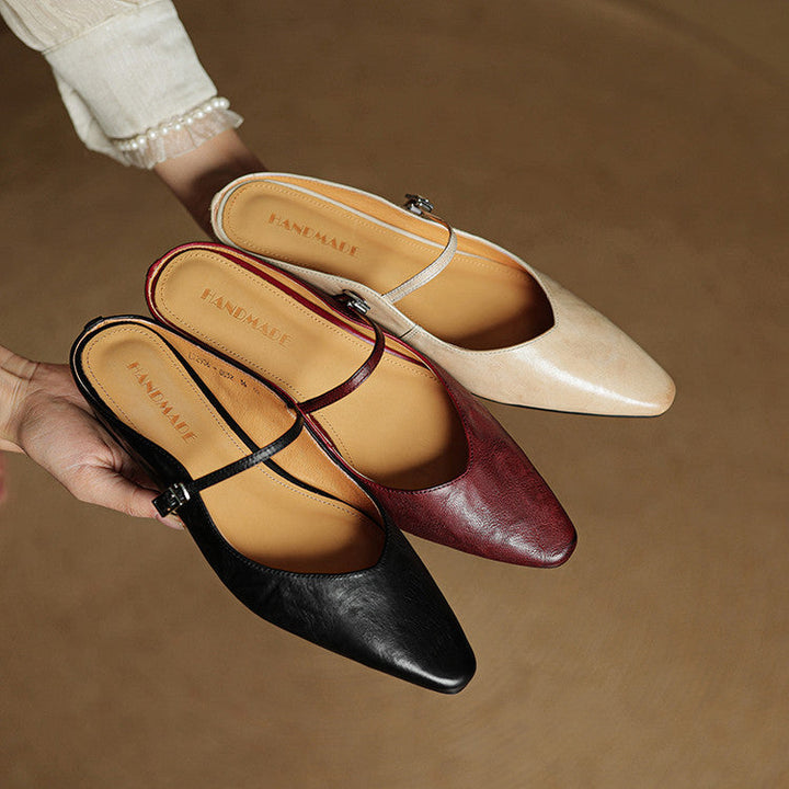 Damen Slipper aus Echtem Leder