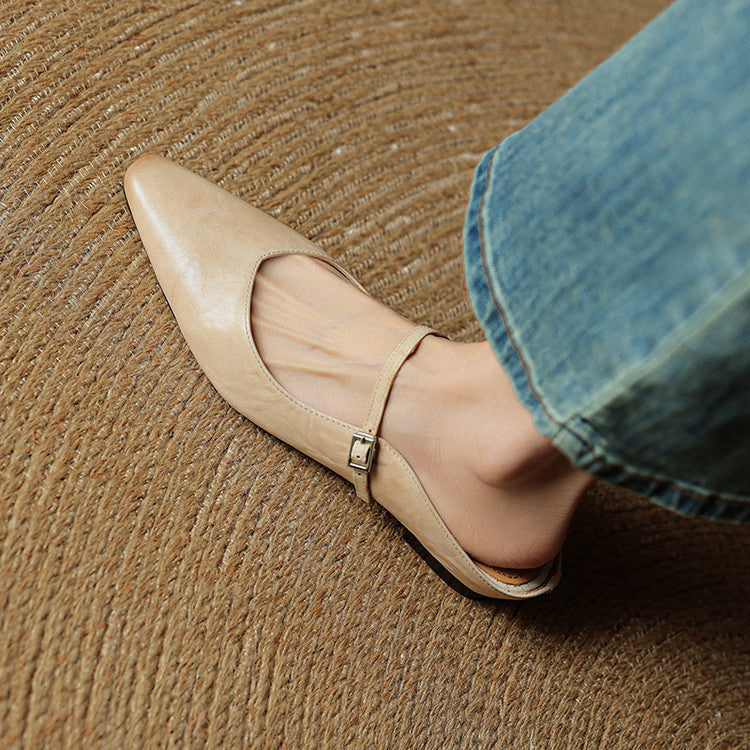 Damen Slipper aus Echtem Leder