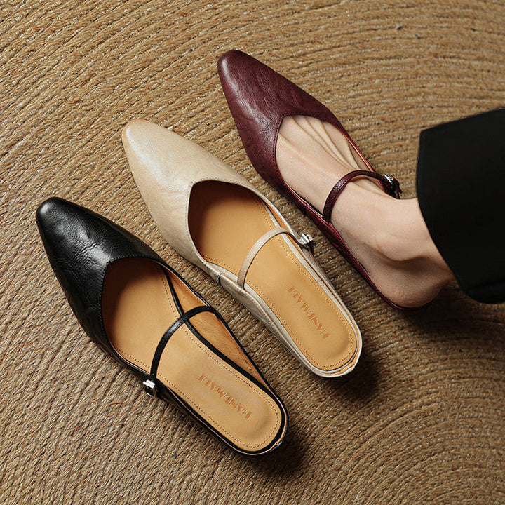 Damen Slipper aus Echtem Leder