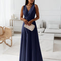 Damen Wickel Maxi Kleid für Hochzeitsgäste