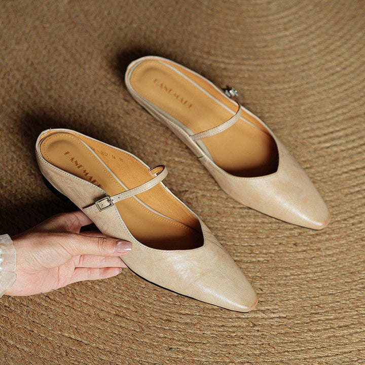 Damen Slipper aus Echtem Leder