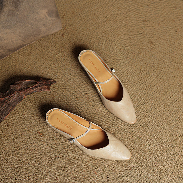 Damen Slipper aus Echtem Leder
