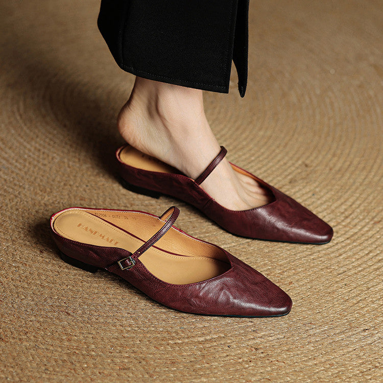 Damen Slipper aus Echtem Leder
