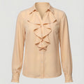 Damen Bluse Mitraffinierten Rüschendetails und Eleganten Ärmeln