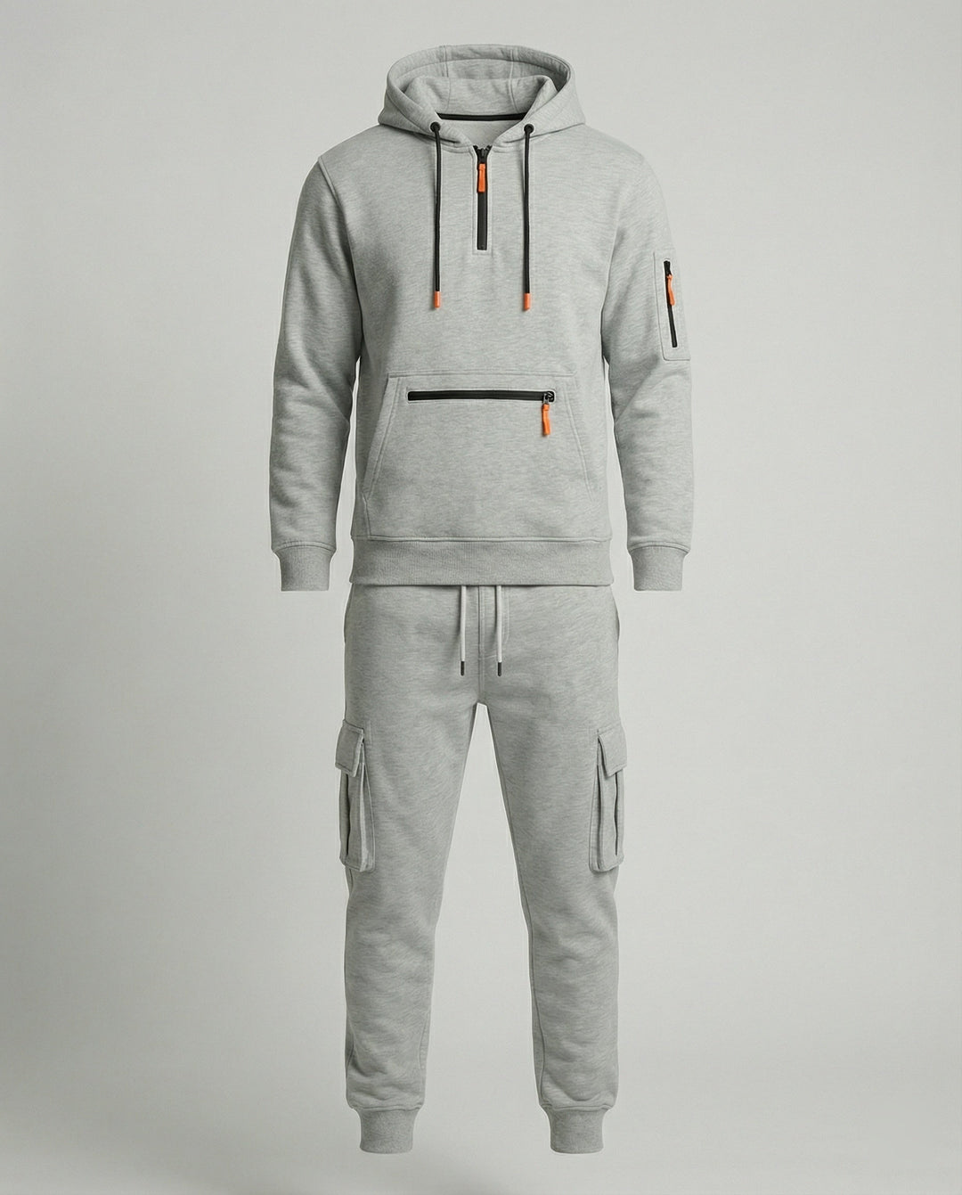 Freizeitanzug Herren mit Hoodie und Cargo Jogginghose