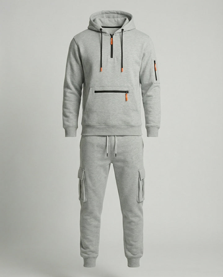 Freizeitanzug Herren mit Hoodie und Cargo Jogginghose