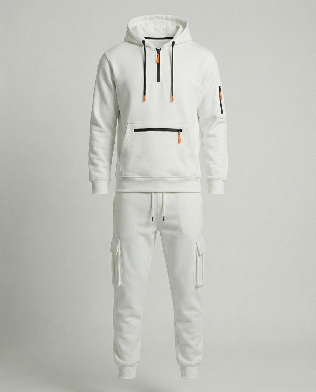 Freizeitanzug Herren mit Hoodie und Cargo Jogginghose