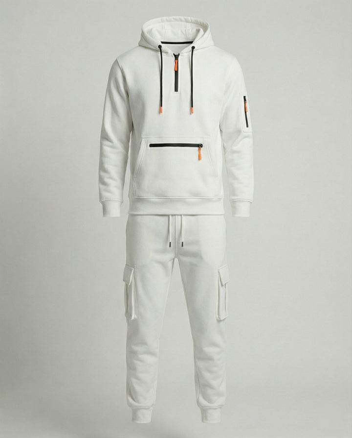 Freizeitanzug Herren mit Hoodie und Cargo Jogginghose