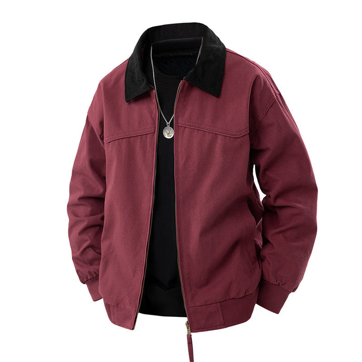 Herren leichte Utility-Jacke mit Stehkragen und praktischen Taschen