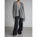 Damen Kuschelige Strickjacke aus Mohair EB