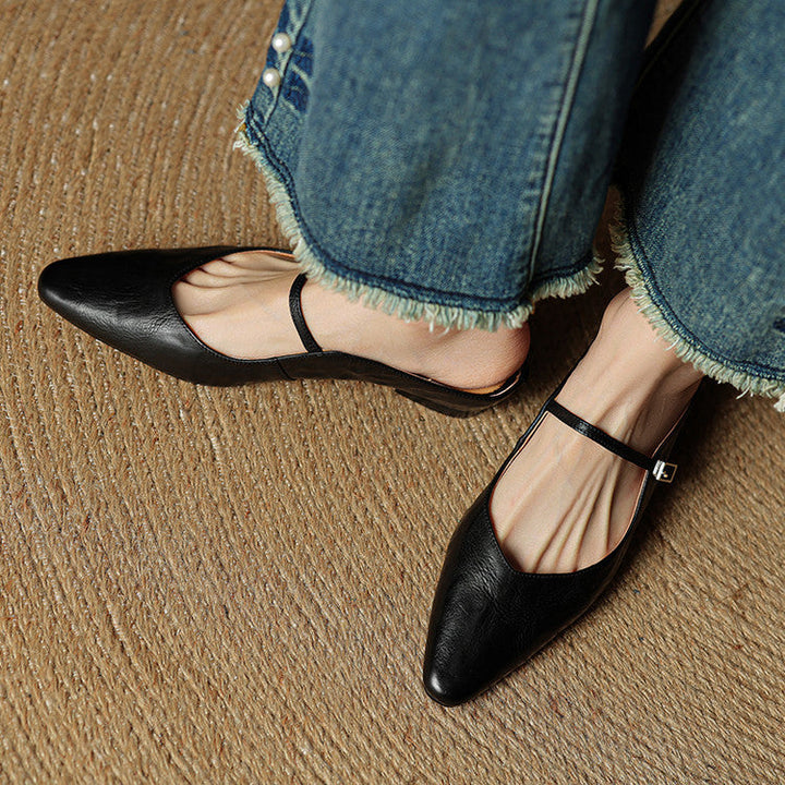 Damen Slipper aus Echtem Leder