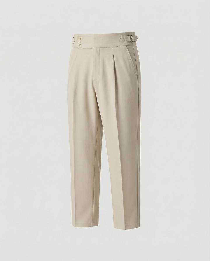 Herren Elegante Freizeithose mit hohem Bund