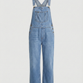 Damen Latzhose Jeans im lässigen Schnitt mit Taschen