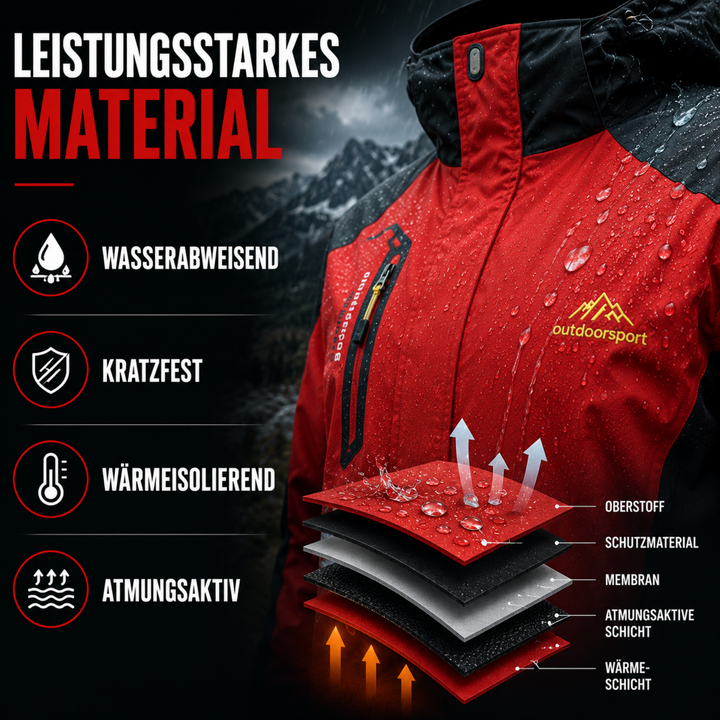 Outdoorjacke Damen wasserdicht & winddicht mit Kapuze
