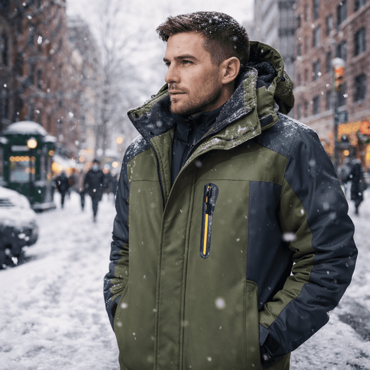 Performance-Winterjacke für jedes Wetter mit Kapuze, Wasserdicht & Winddicht