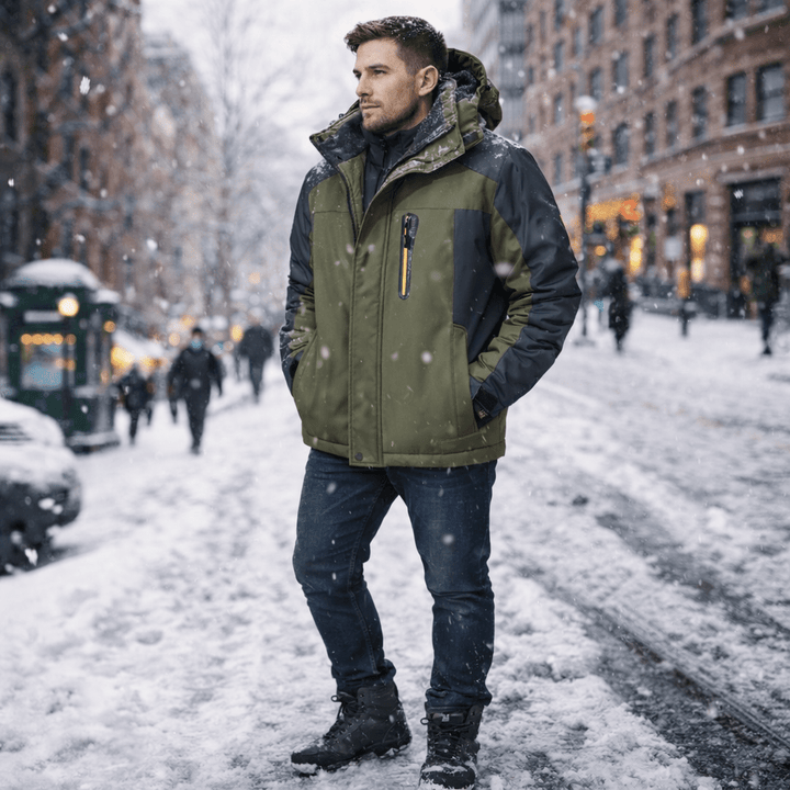 Performance-Winterjacke für jedes Wetter mit Kapuze, Wasserdicht & Winddicht