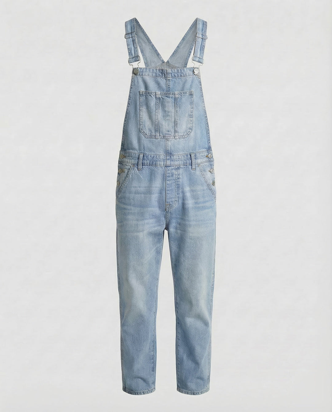 Herren Jeans Latzhose aus Robuster Denim mit Verstellbaren Trägern & Praktischen Taschen