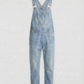 Herren Jeans Latzhose aus Robuster Denim mit Verstellbaren Trägern & Praktischen Taschen