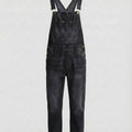 Herren Jeans Latzhose aus Robuster Denim mit Verstellbaren Trägern & Praktischen Taschen