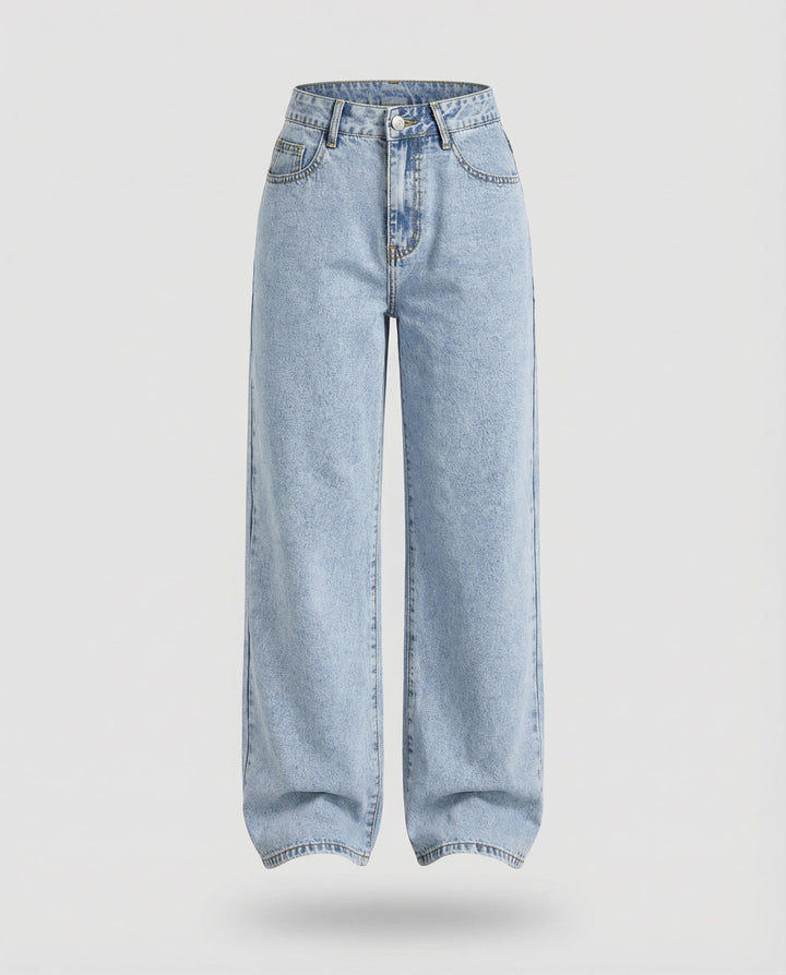 Damen ausgestellte Vintage-Jeans mit weitem Bein