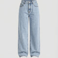 Damen ausgestellte Vintage-Jeans mit weitem Bein