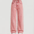 Damen ausgestellte Vintage-Jeans mit weitem Bein