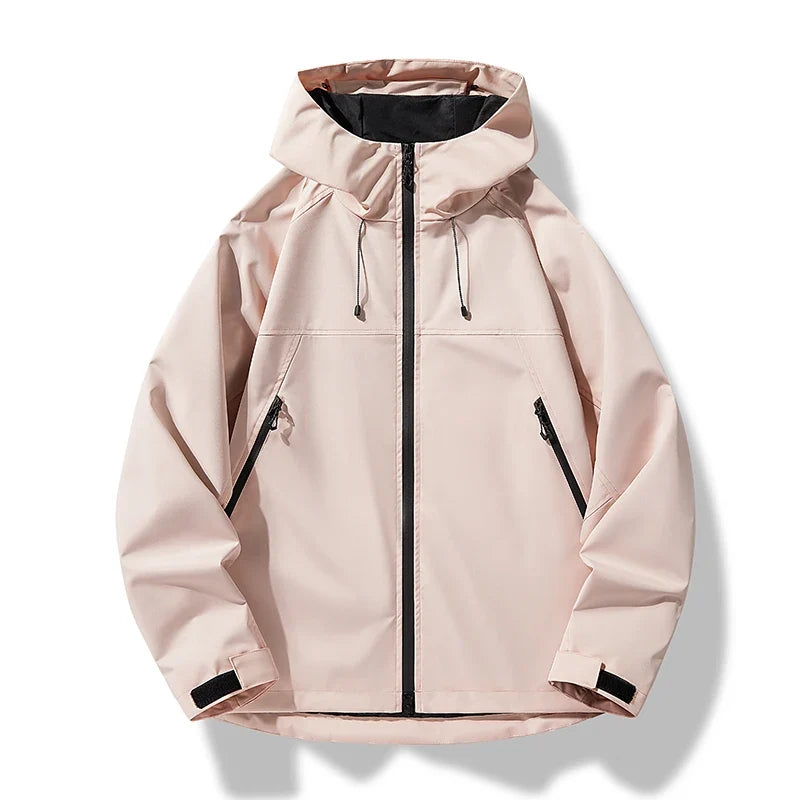 Herren Wasserdichte Kapuzen Winddichte Shell Jacke