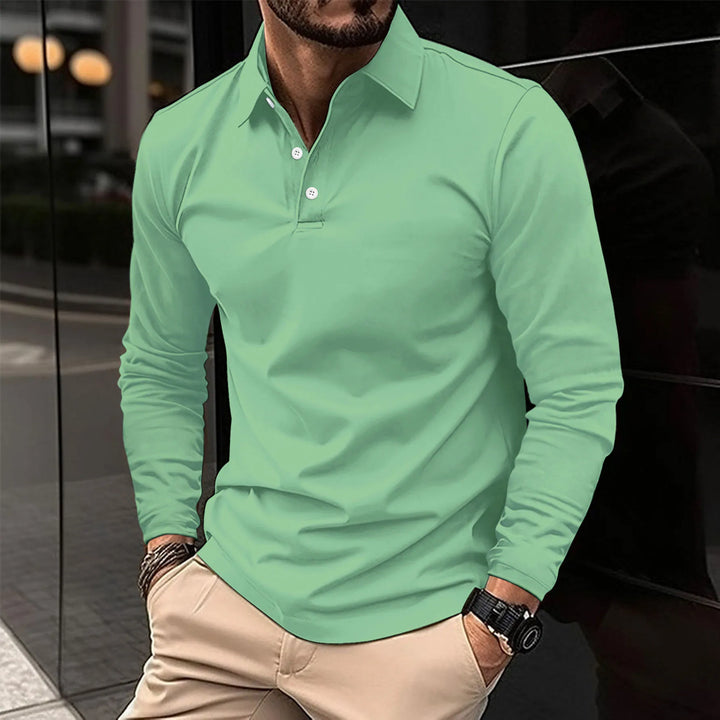 Klassisches Langarm-Poloshirt