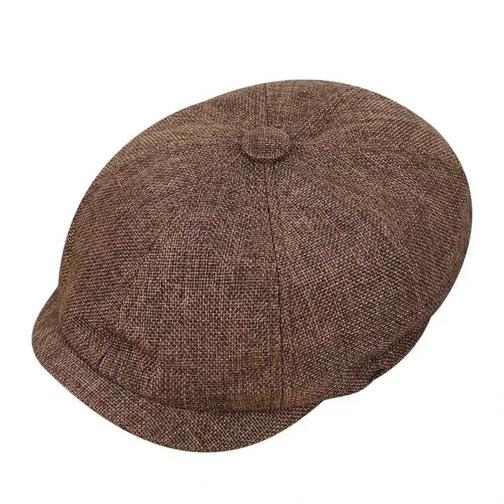 Karierte Vintage Kappe für Damen und Männer – Schiebermütze mit Schirm