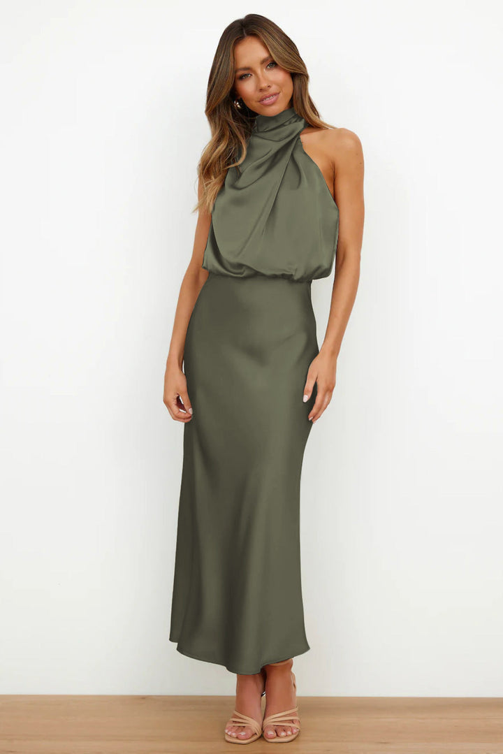 Damen Schickes Neckholder Abendkleid