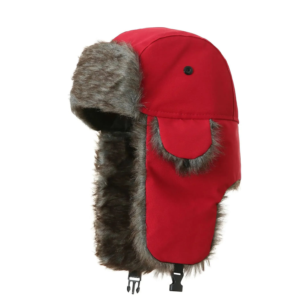 Mütze mit Ohrenklappen – Russische Ushanka Kappe für Männer, Winddicht und Warm