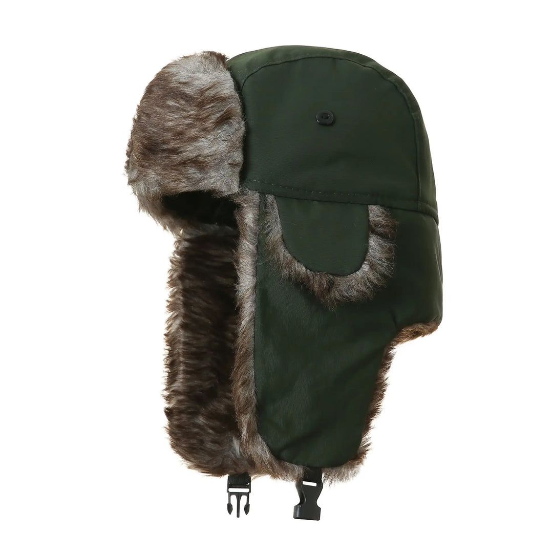 Mütze mit Ohrenklappen – Russische Ushanka Kappe für Männer, Winddicht und Warm